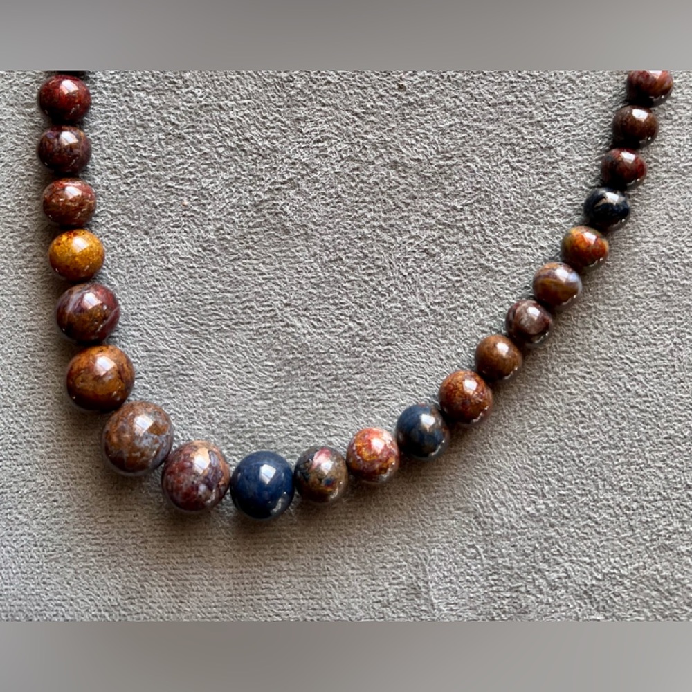 Pietersite beaded necklace